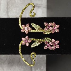 Off Park Collection™ Multi Color Crystal Floral Earrings